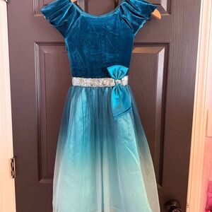 Jona Michelle Teal and Blue Formal Dress